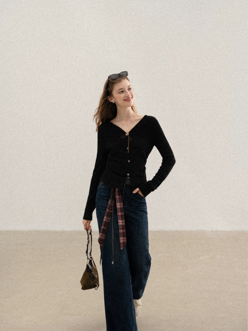 Cantonstory Vintage Belt Pull Jeans