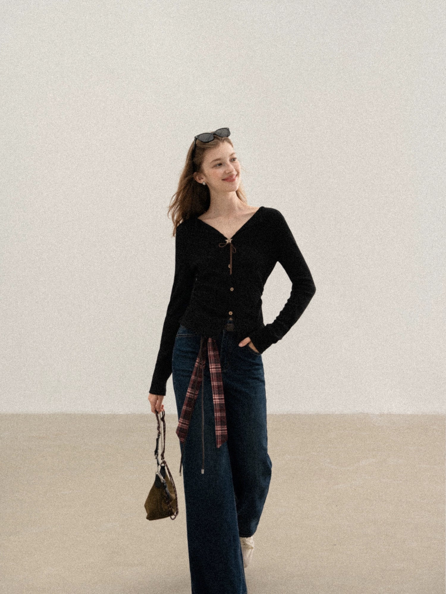 Cantonstory Vintage Belt Pull Jeans