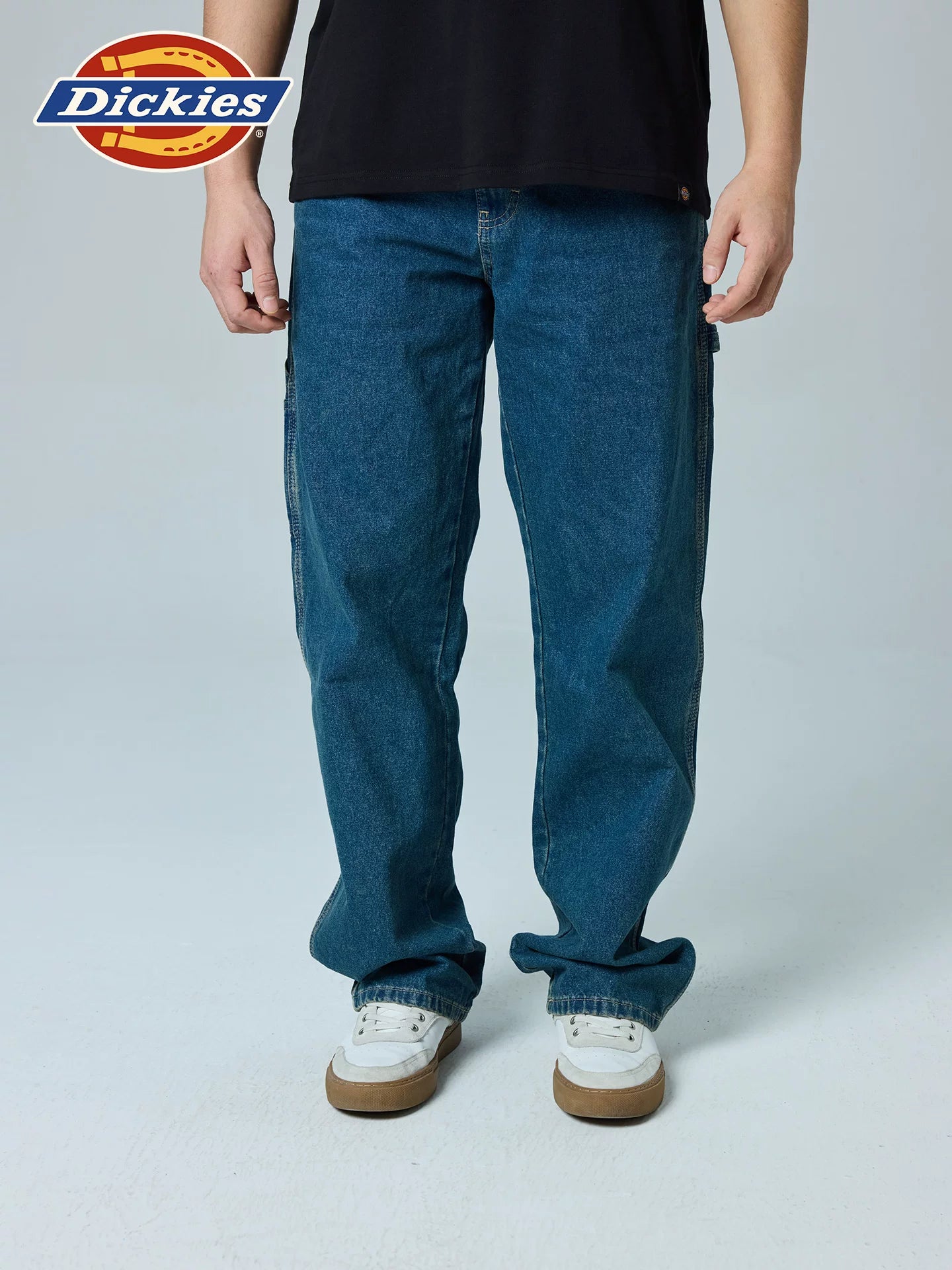 Dickies Loose Casual Straight Denim Overalls