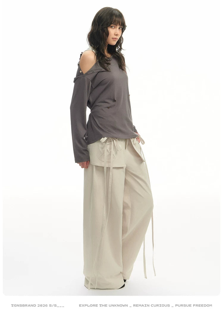 TGNS Diagonal Placket Color Buckle Thin Sunscreen Long Sleeve