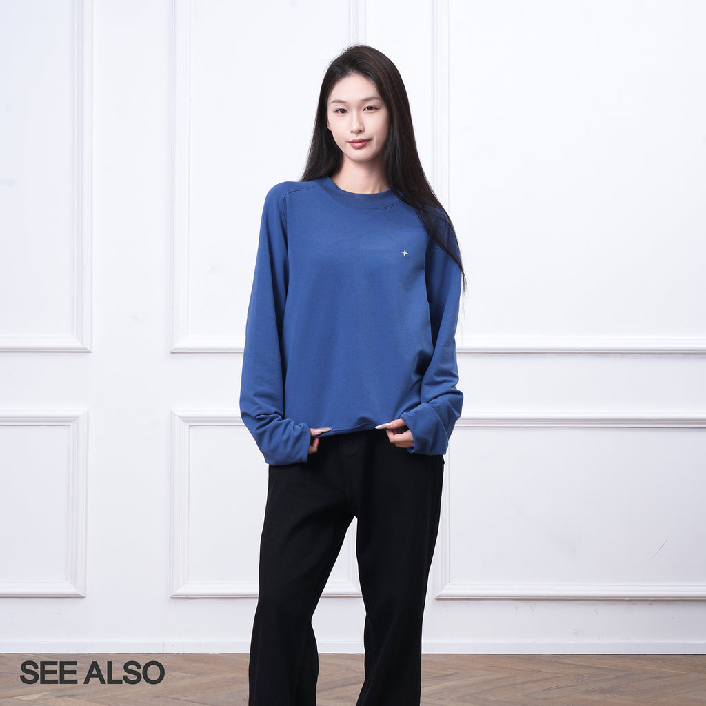 SEE ALSO "Star Series!" Polaris Modal custom fabric crew neck sweater SA062