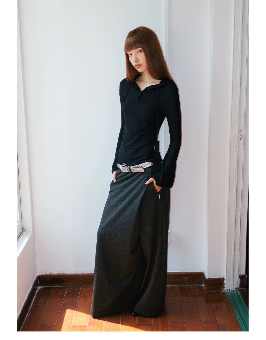 FUNKYFUN Slash-cut Silhouette Culottes