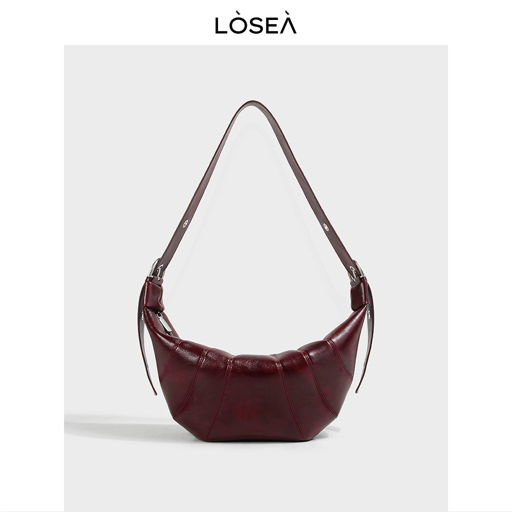 LOSEA Premium Textured Versatile Retro Shoulder Crossbody Bag