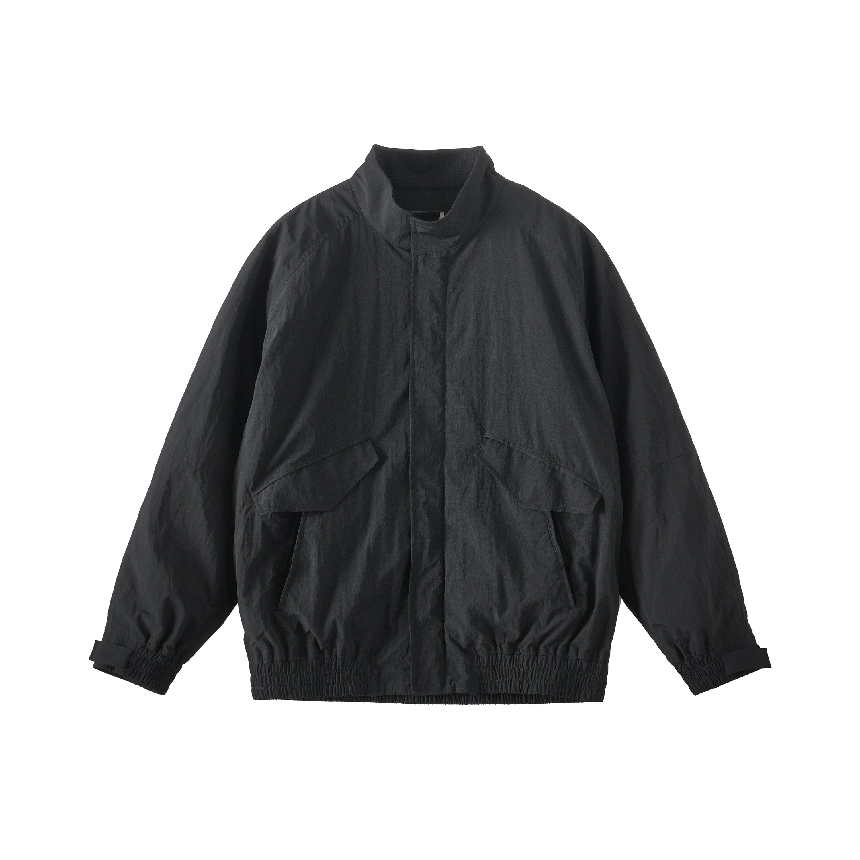 BUTTBILL Plaid Stand-up Collar Diagonal Pocket Retro Cotton Coat