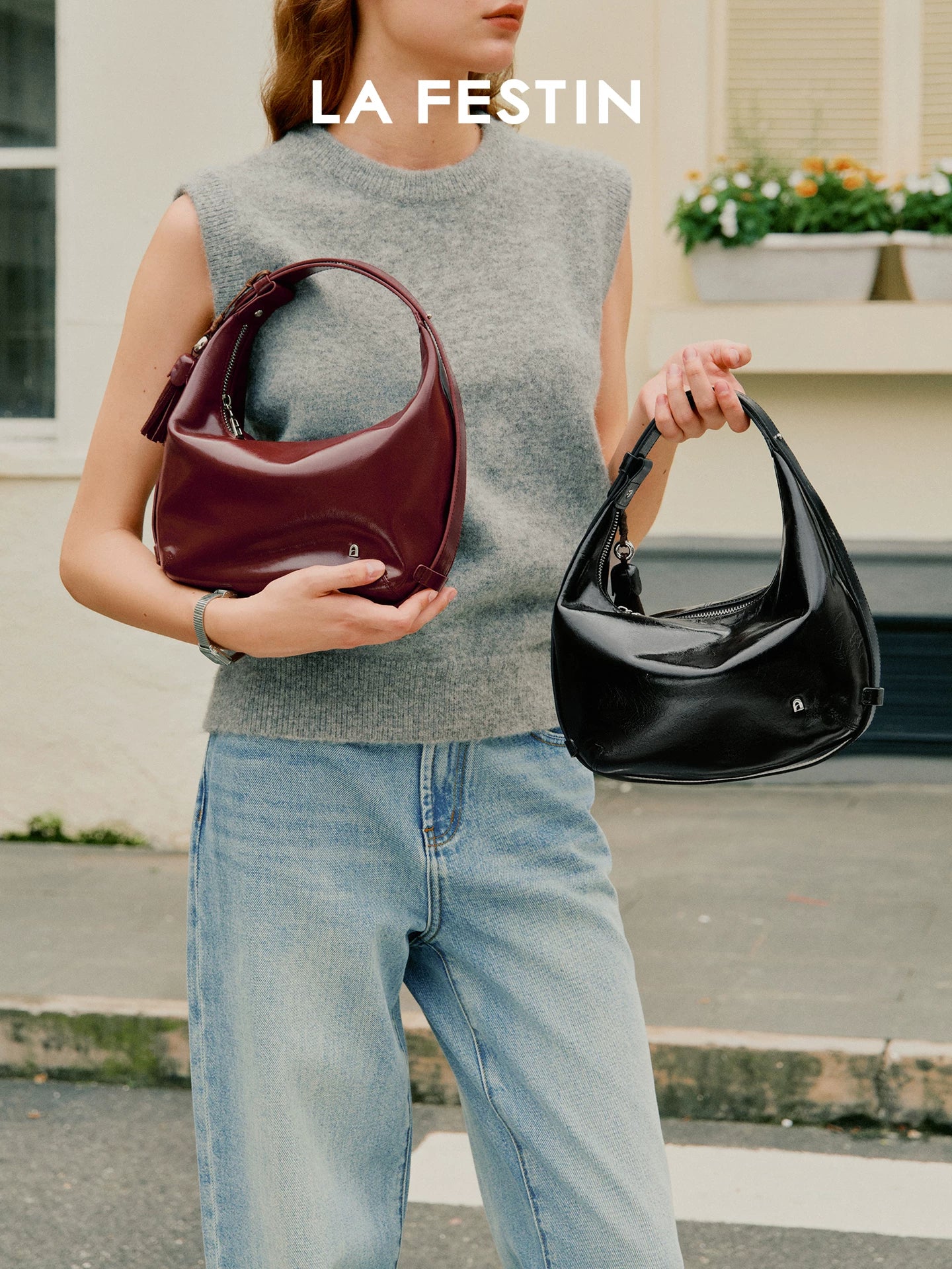 La Festin Cowhide Crossbody Bag