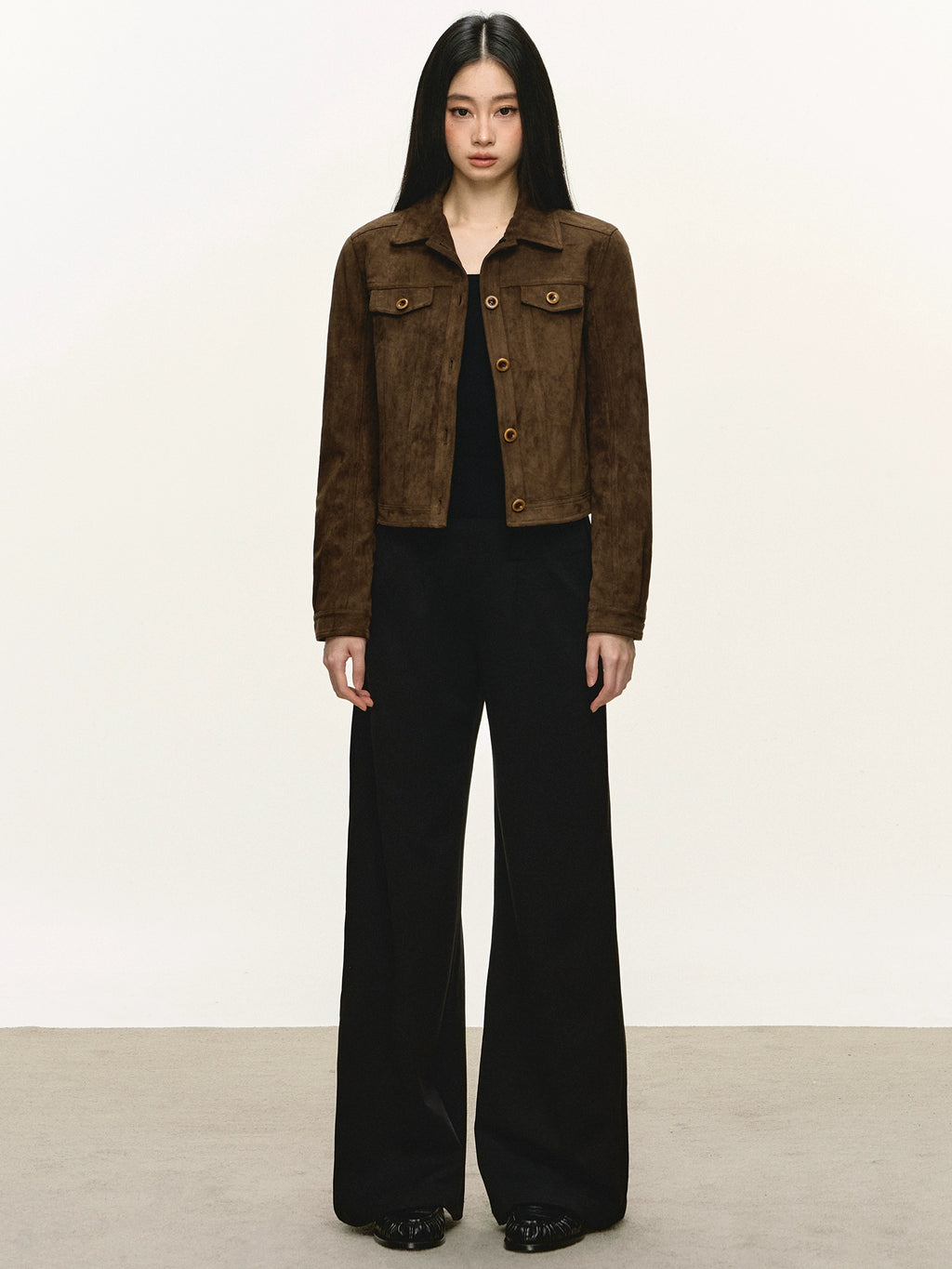 Anna Aneae Niche Button-up Collar Short Jacket