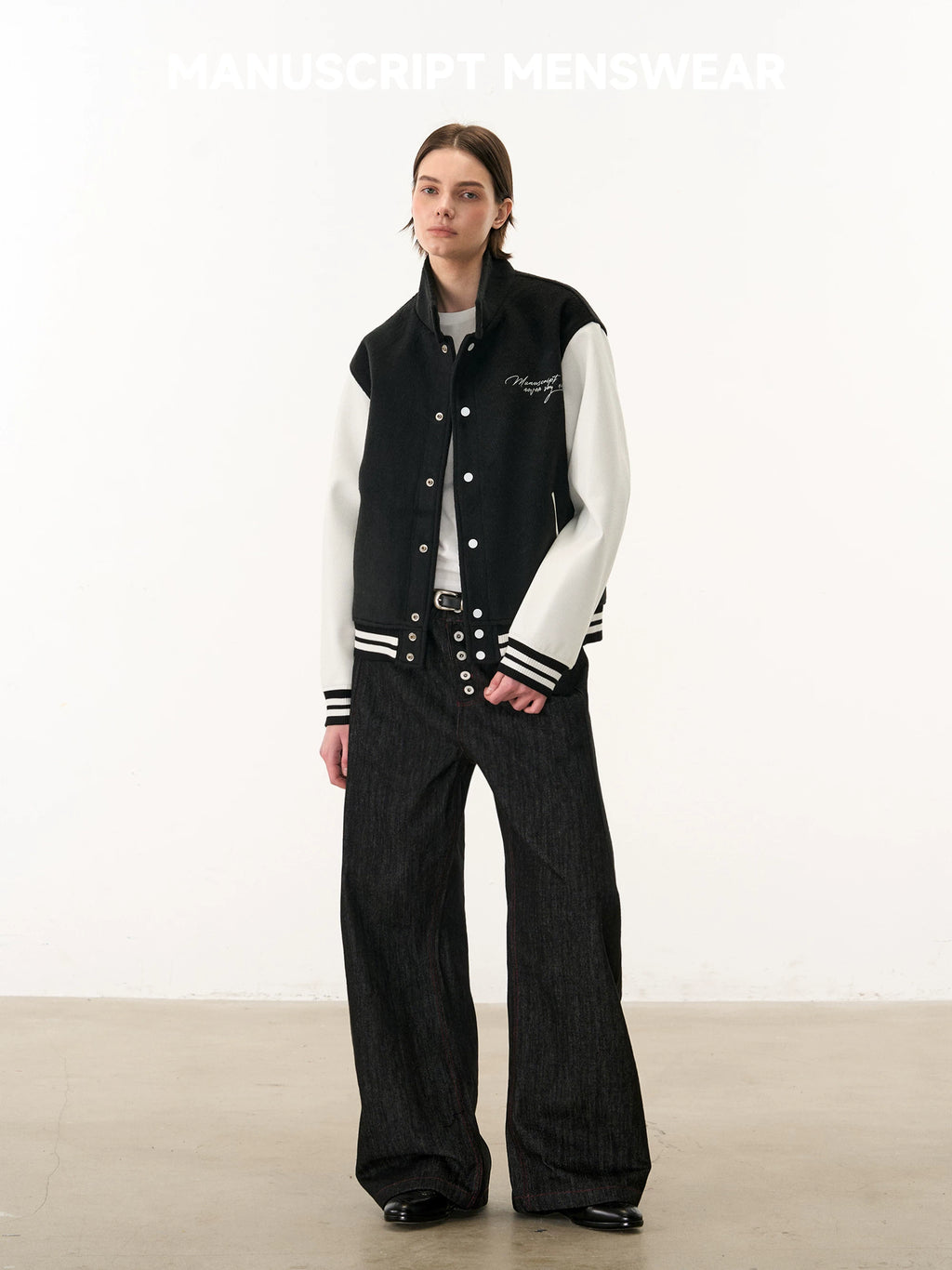 MANUSCRIPT Five-button I-pleated Low-rise Jeans