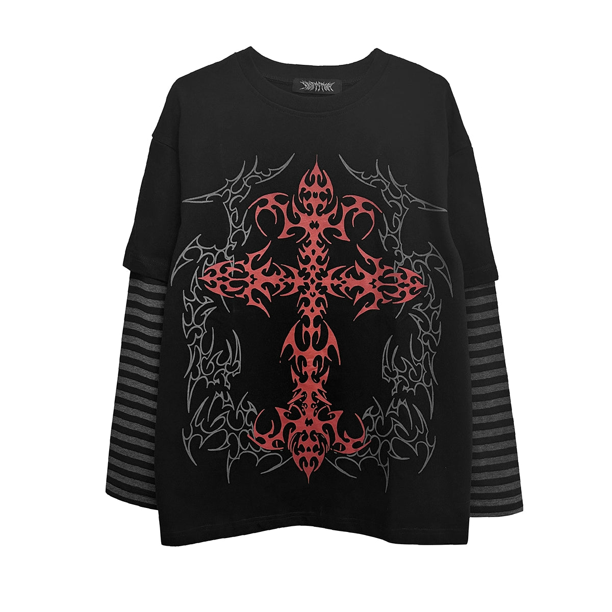 Wetbody Rock Diablo Print Fake Two Piece Long Sleeve