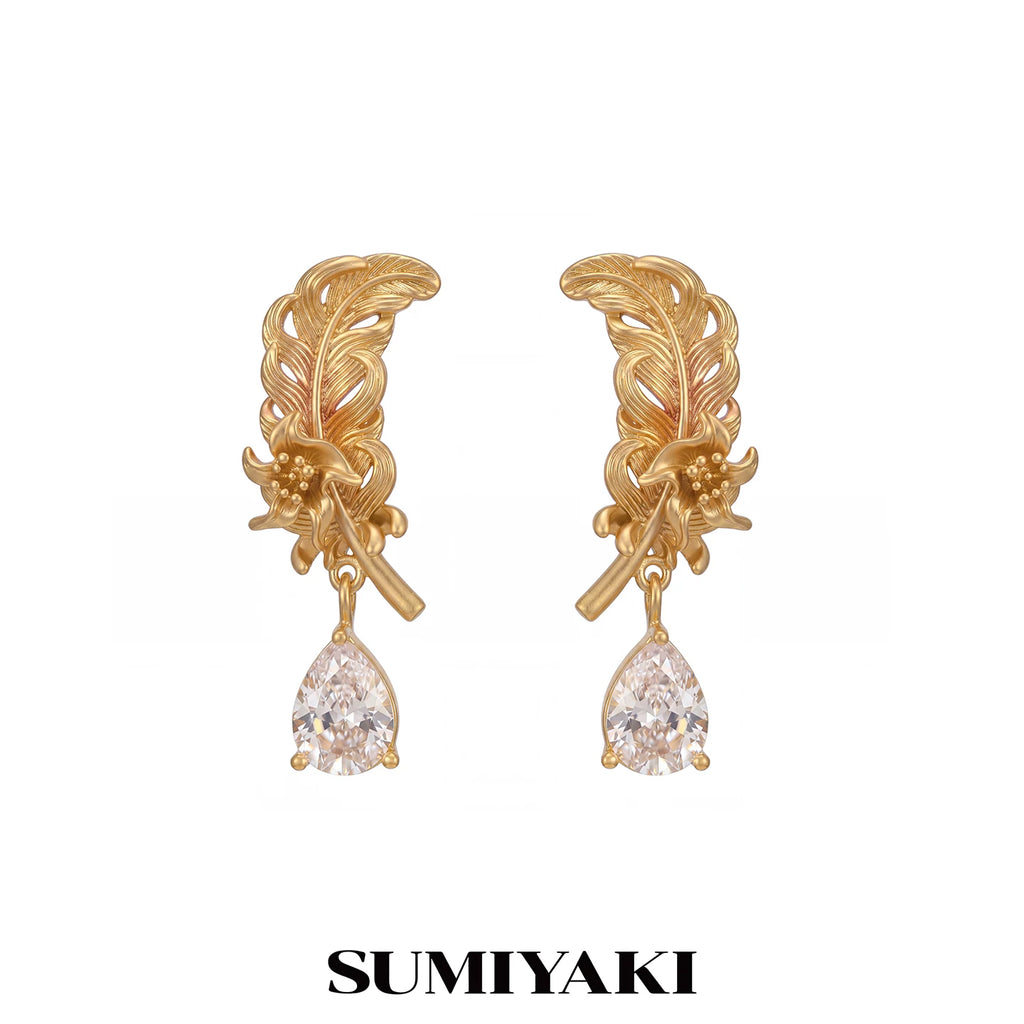 SUMIYAKI Niche Premium Feather Earrings