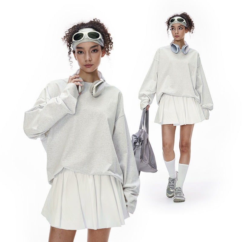 Inflation Casual Versatile Heavy Long Sleeve Bottom Shirt
