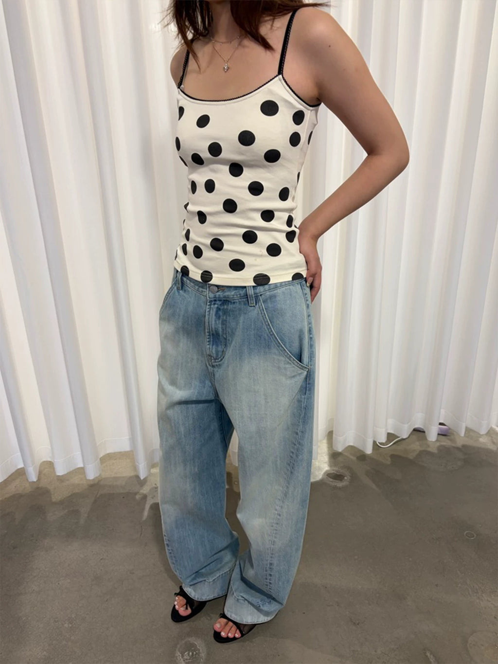 InsGale Slim Fit Polka Dot Sling Vest
