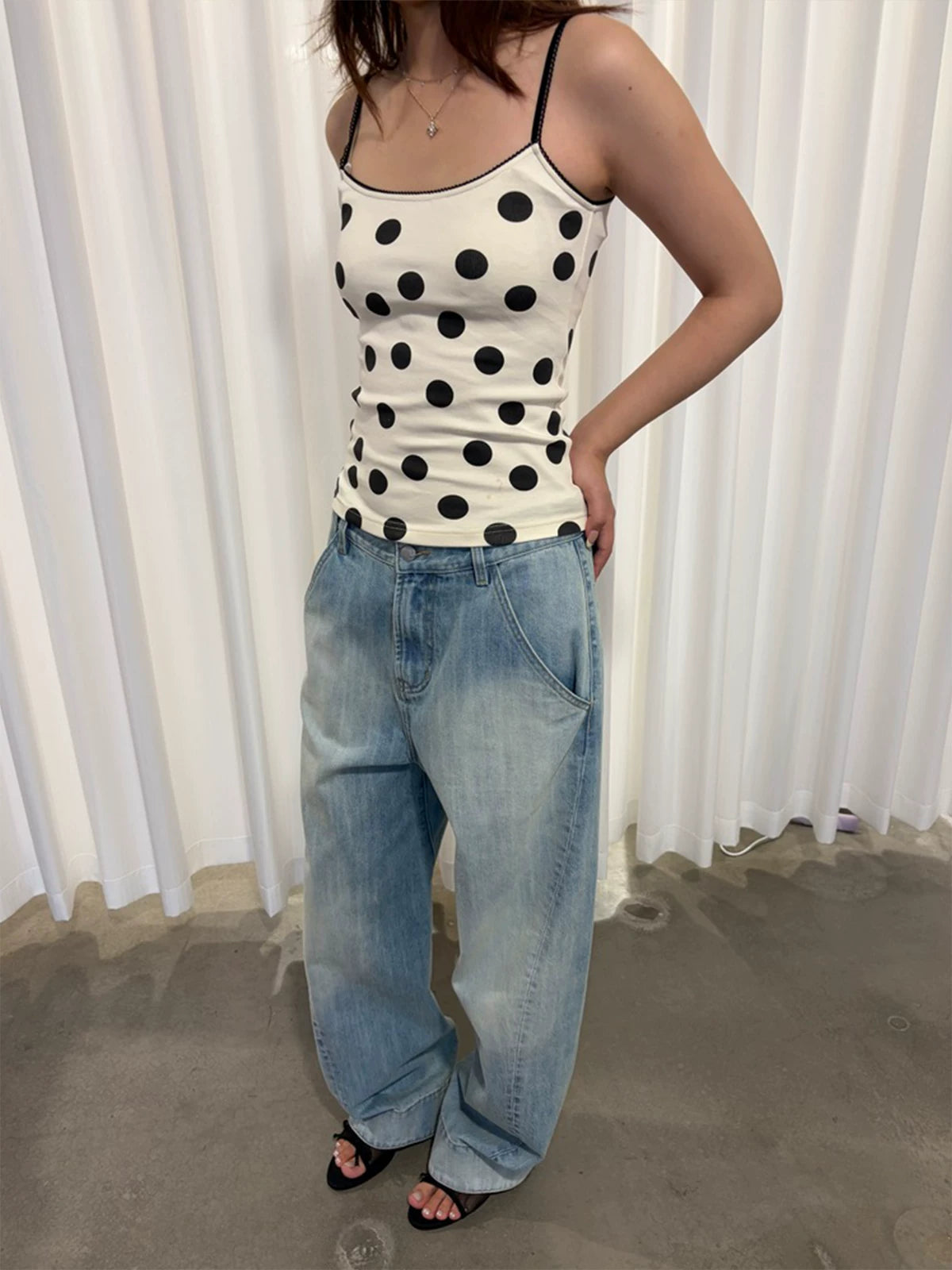 InsGale Slim Fit Polka Dot Sling Vest