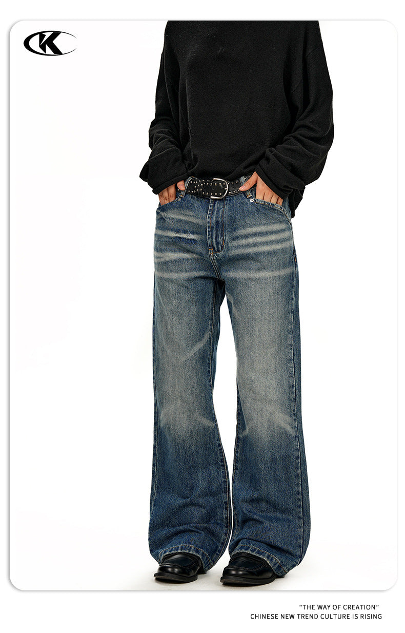 11KN Gradual Change Loose Versatile Straight Jeans