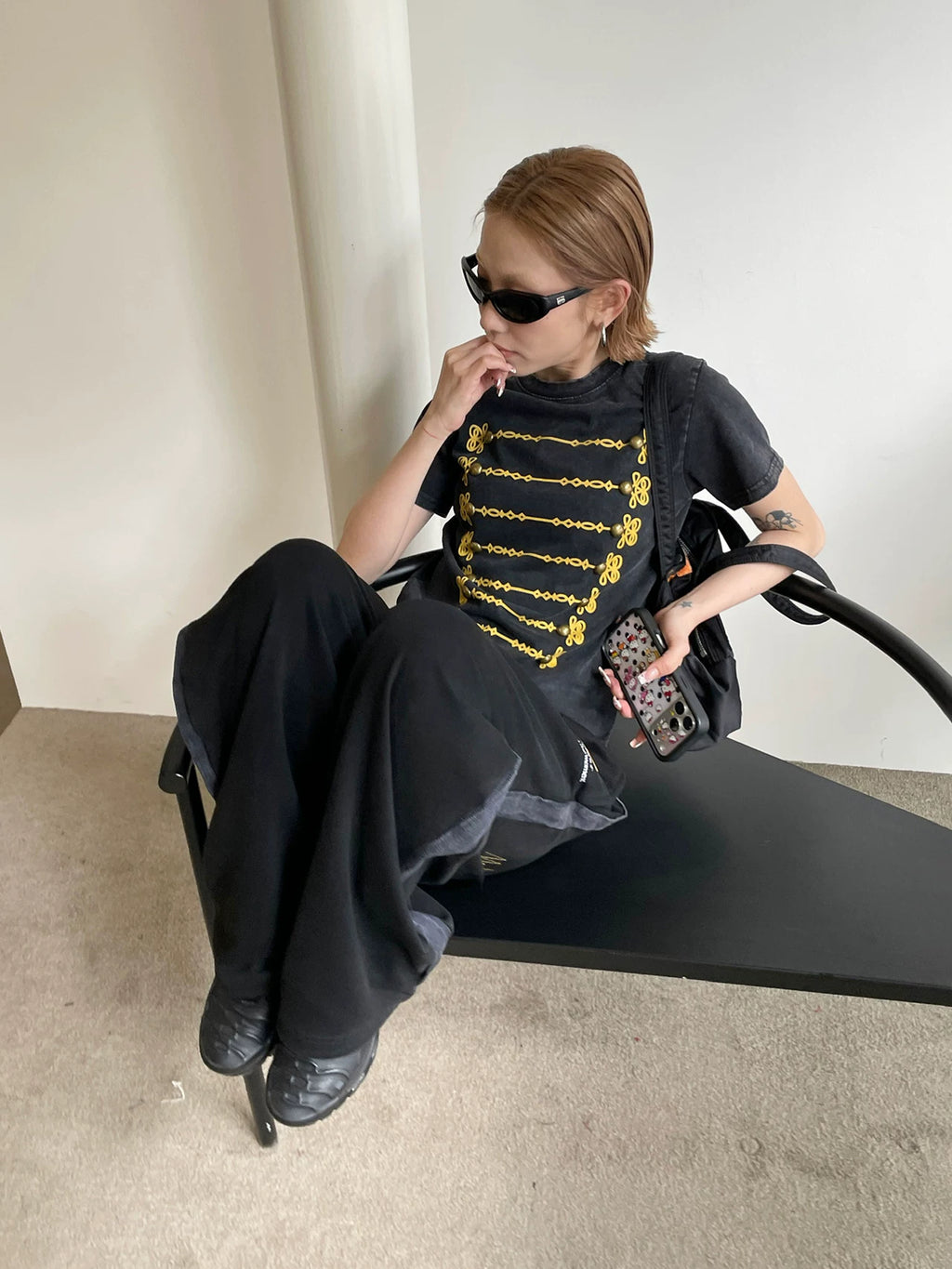 MMBBT Front Shoulder Crew Neck Short Tee