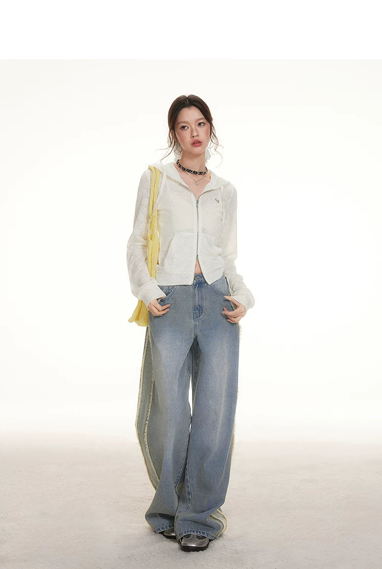 IMONE Vintage Spliced Rough Jeans