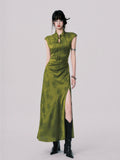 LULUSWINGS Retro Split Fork National Style Long Dress