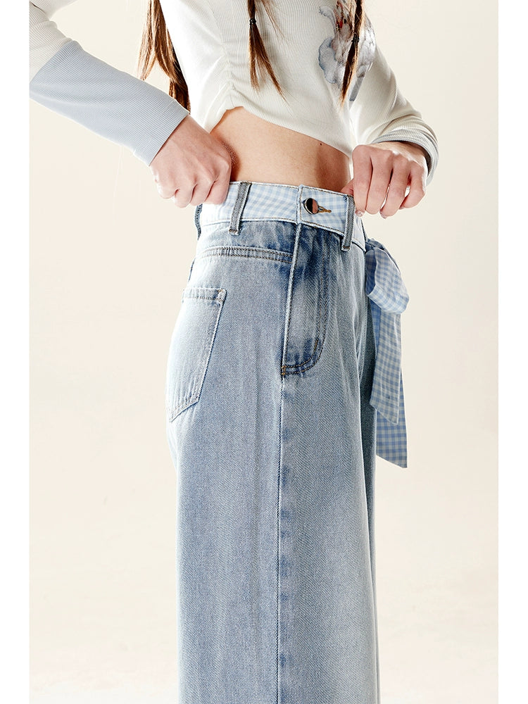 Zrsee Bow Strap Jeans