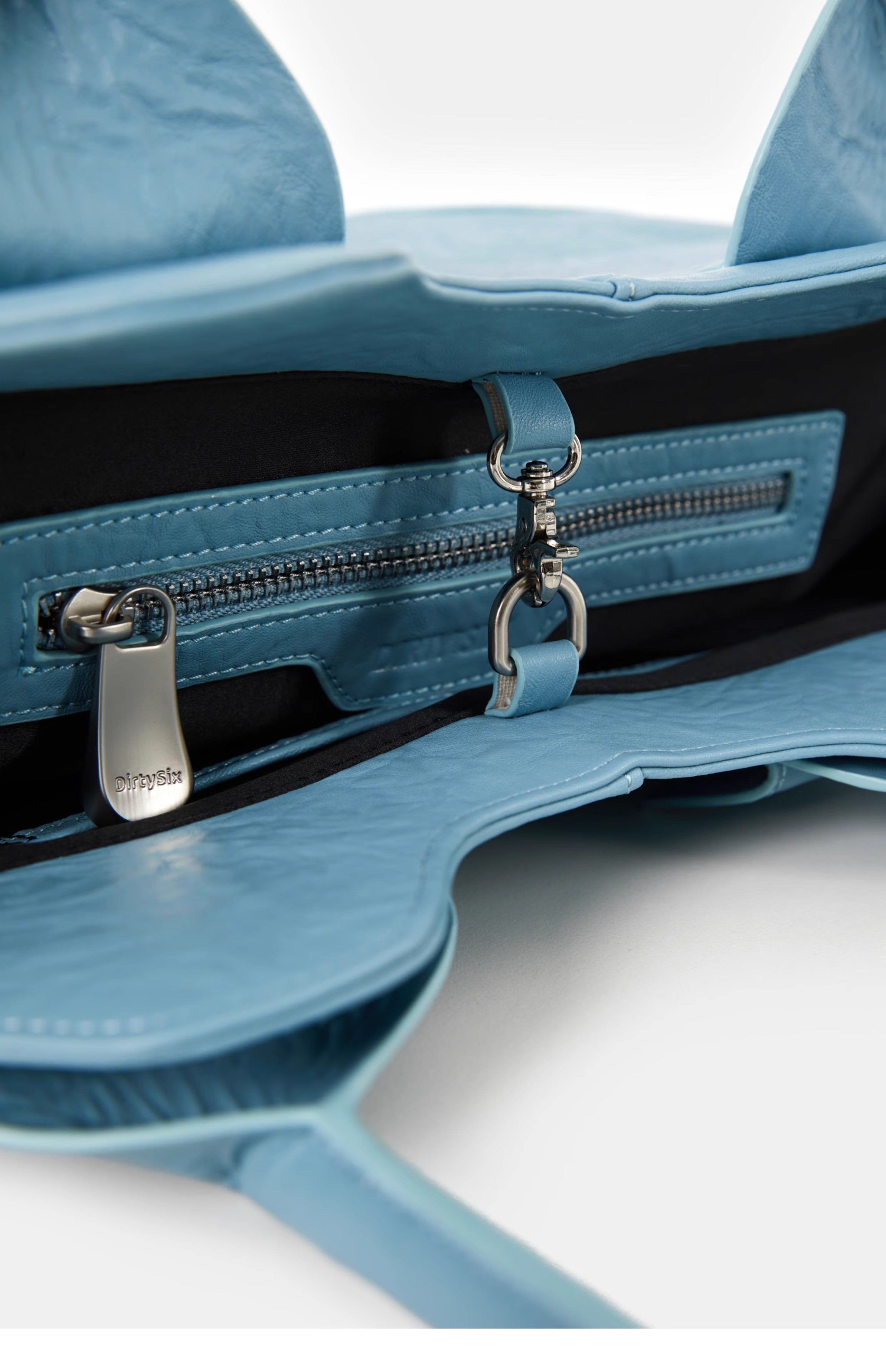 DirtySix Yuri Big Cow Split Leather Tote retro-patterned cowhide large-capacity Bag