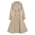 LLROGE Medium and Long Temperament Waist and Thin Trench Coat