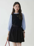 VOOE Crew Neck Lace-Up Vest Dress