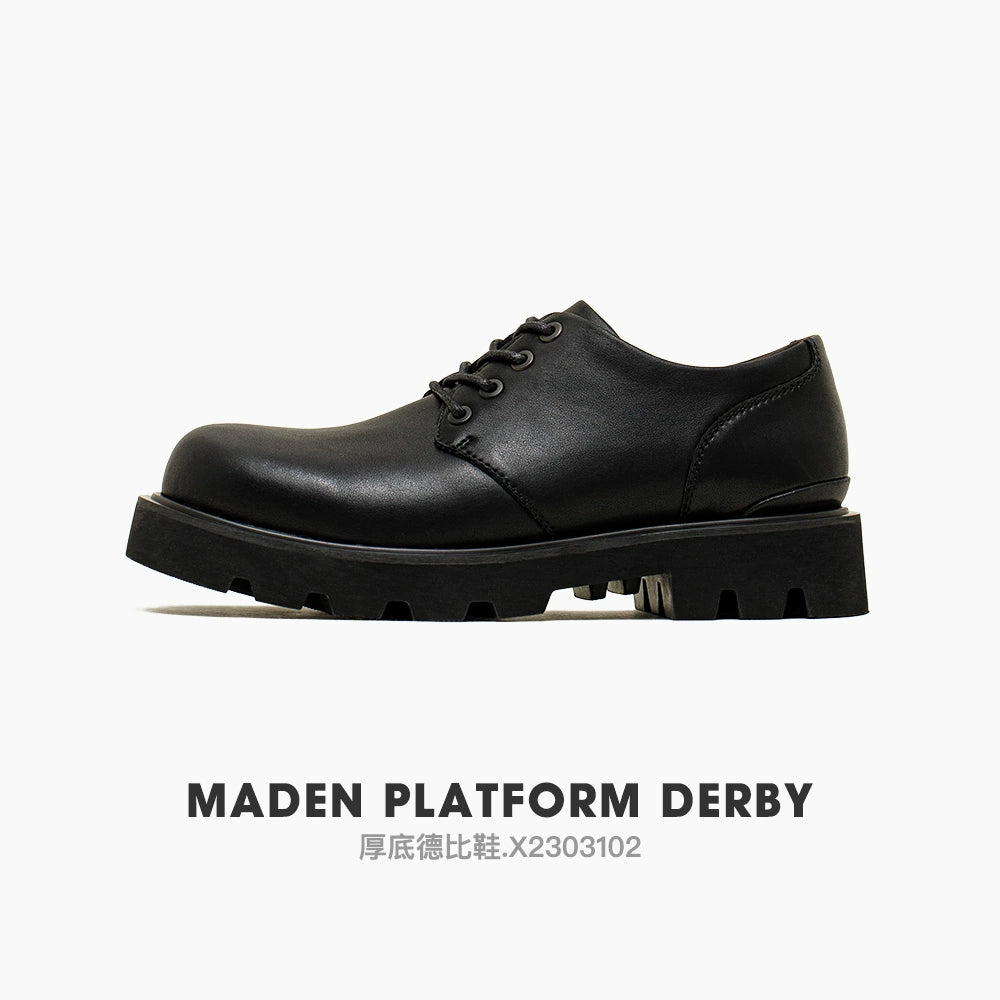 Madden black high-end leather derby shoes