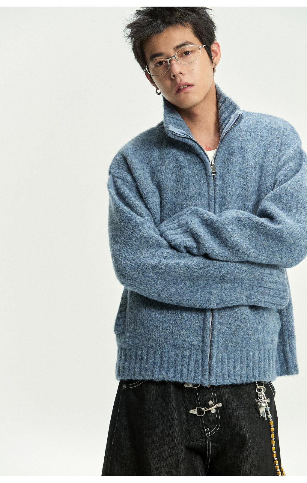 CoosRetro Premium Vintage Stand-Up Collar Sweater