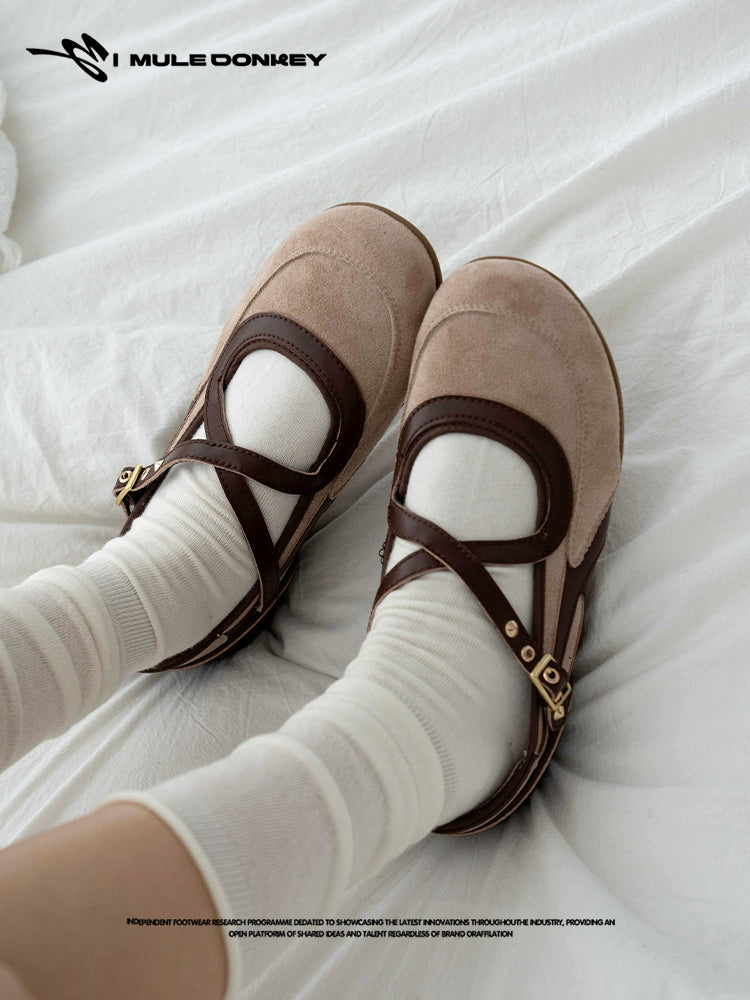 Donkey Hollow Retro Soft-soled Mary Jane Shoes