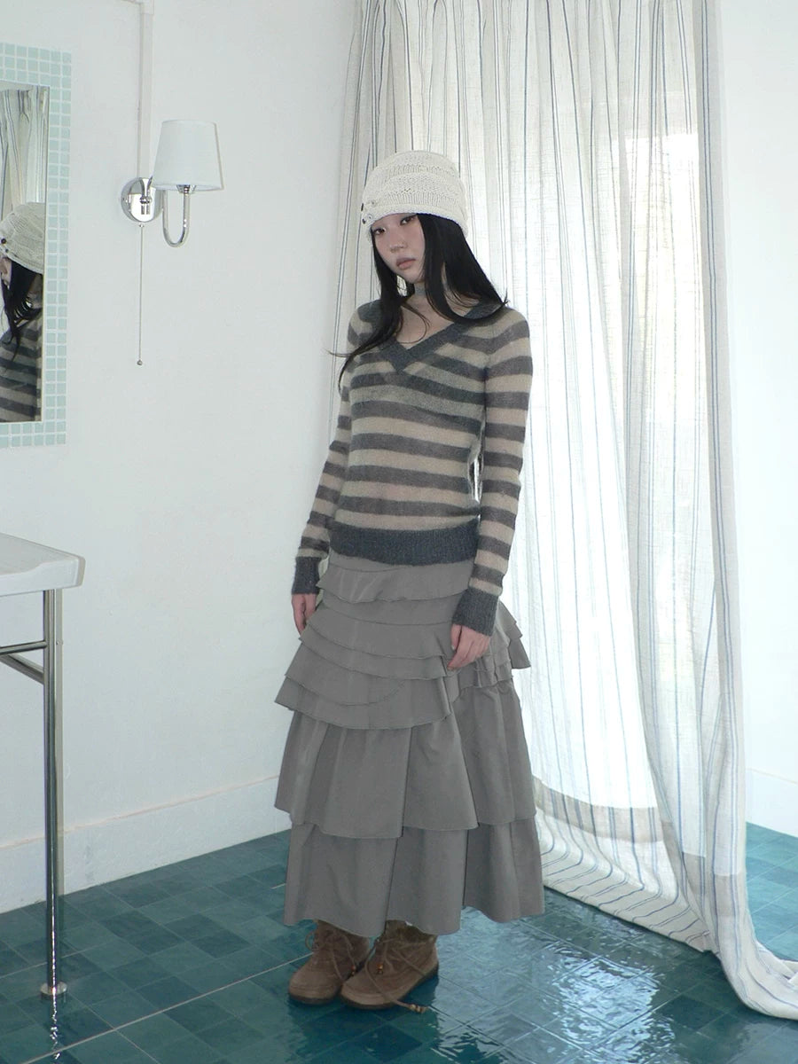 Ang: Project Irregular High Waist Side Zip Cake Skirt