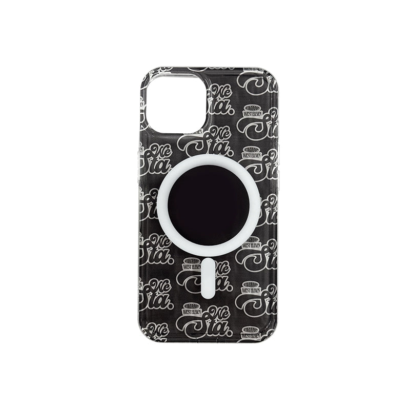 WESTELEVEN Apple Two-color Transparent Silicone Magnetic Mobile Phone Case