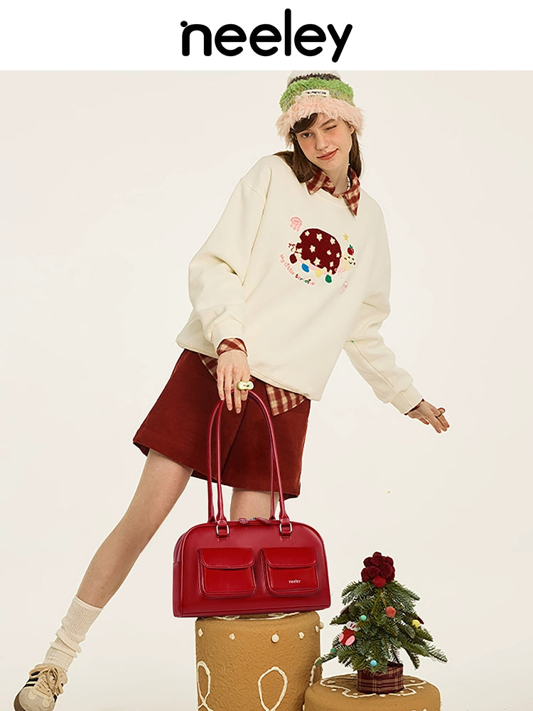 Neeley Leather Boston Bag Shoulder Underarm Bag