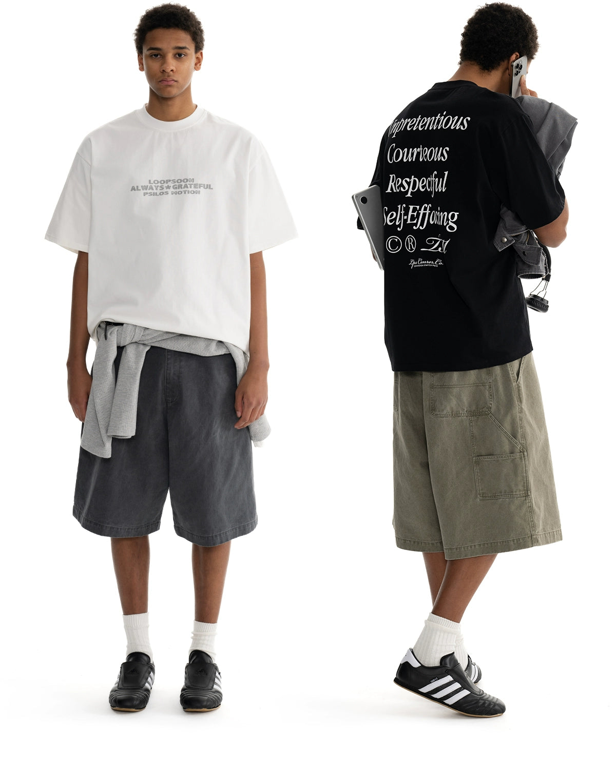 Loopsoon Old Loose Tooling Casual Shorts