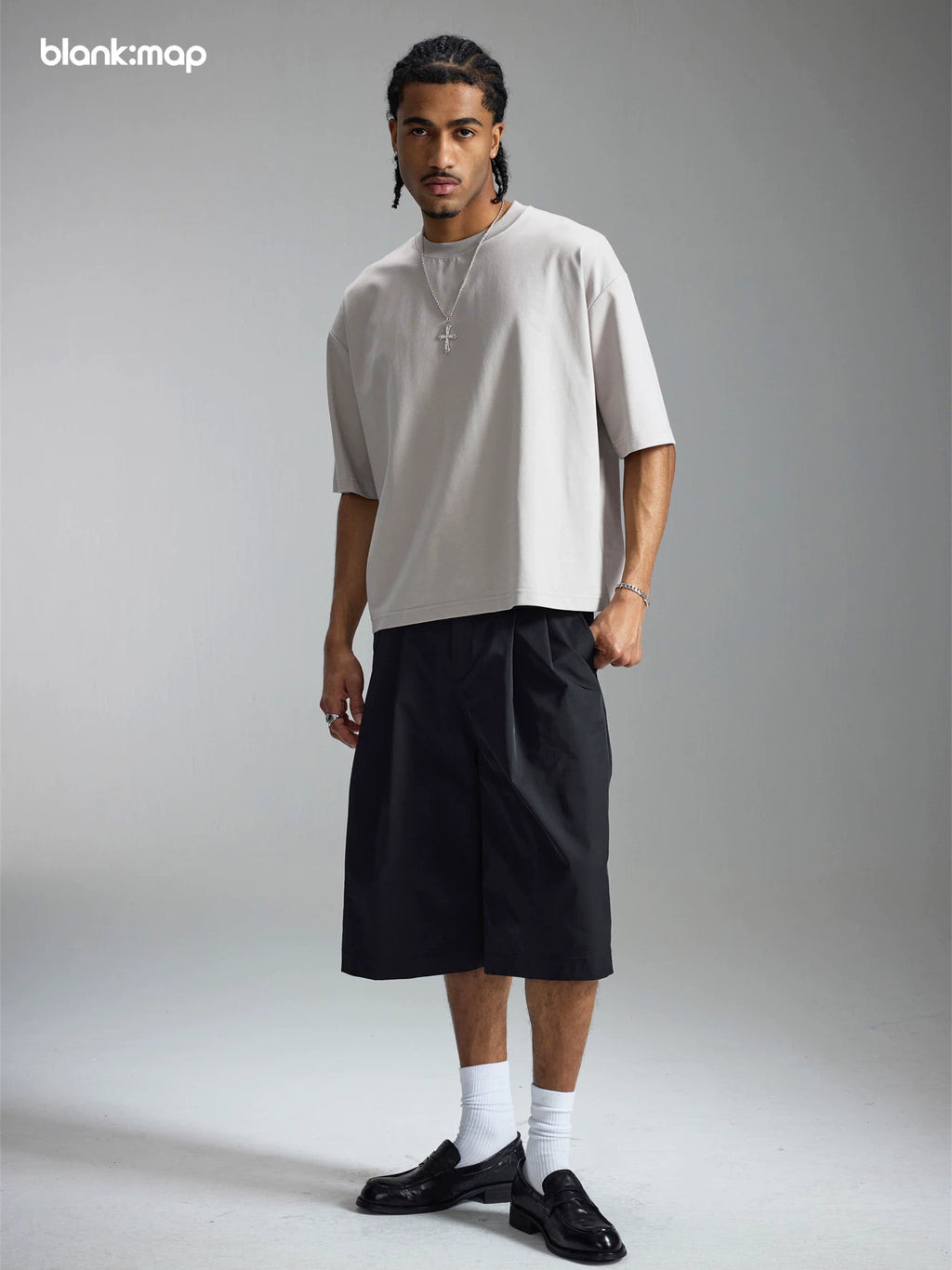 Blank Map Cool Loose Casual Versatile Tee