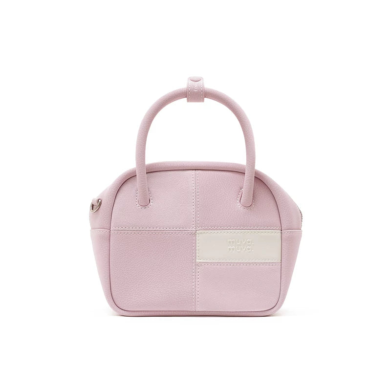 Muva Color Matching Plaid Handbag