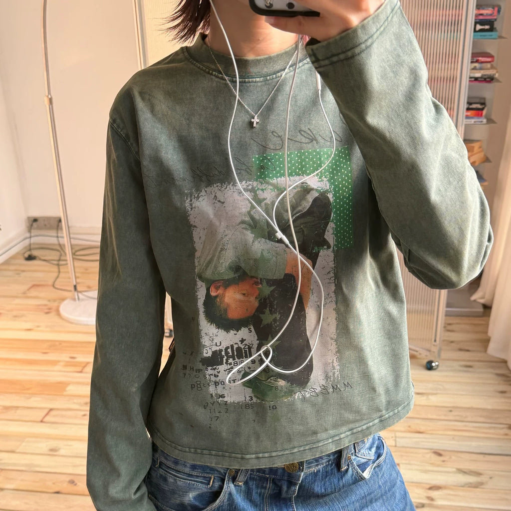 MMBBT Character Print Crew Neck Casual Tee
