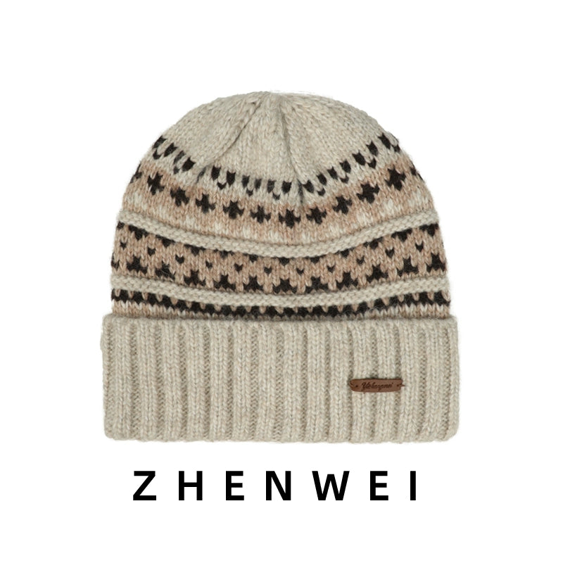 ZHENWEI Big Head Circumference Thick Knitted Hat