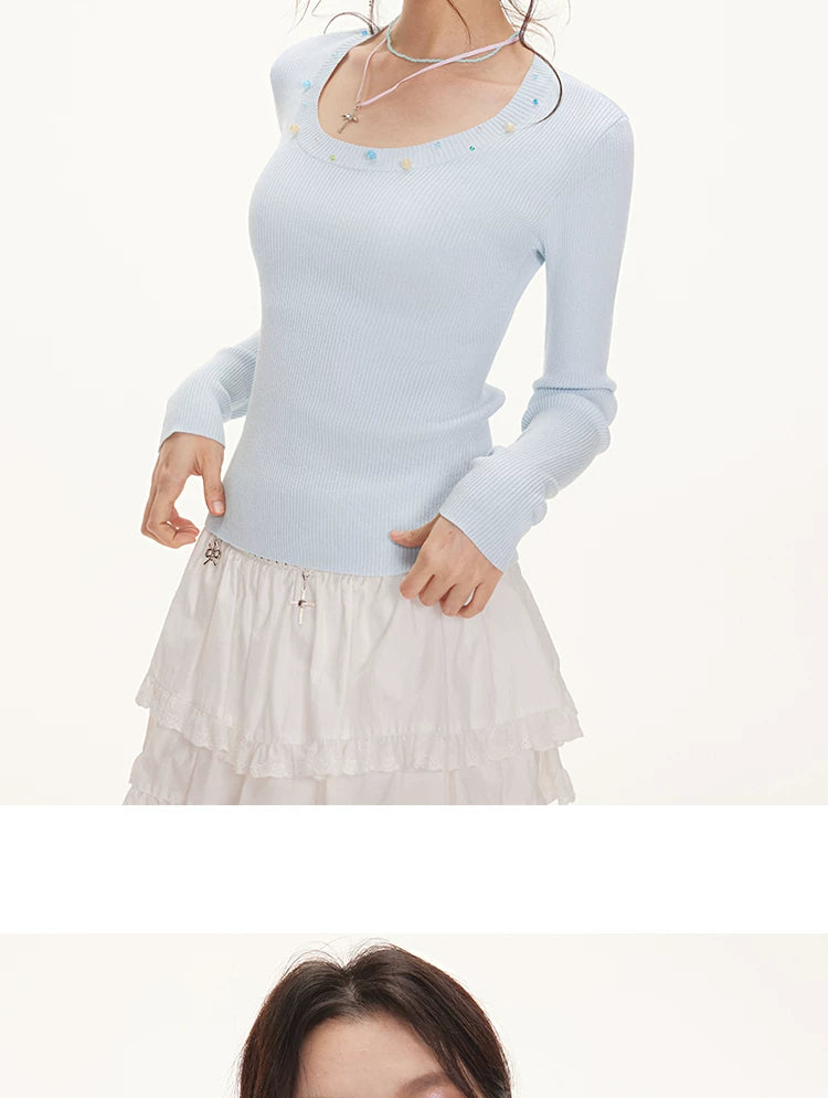 Imone Skinny Knitted Crew Neck Long Sleeve