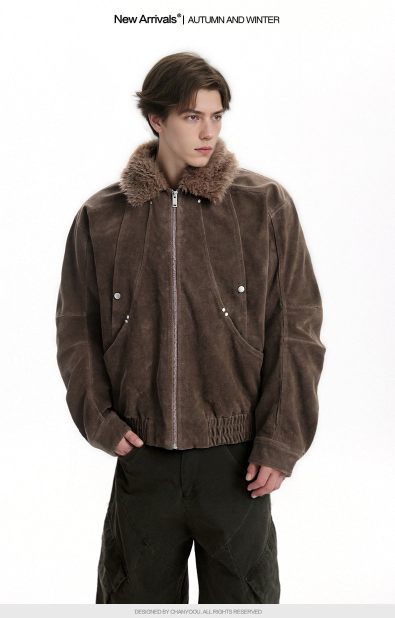 CHANYOOU Retro Fur Collar Down Jacket