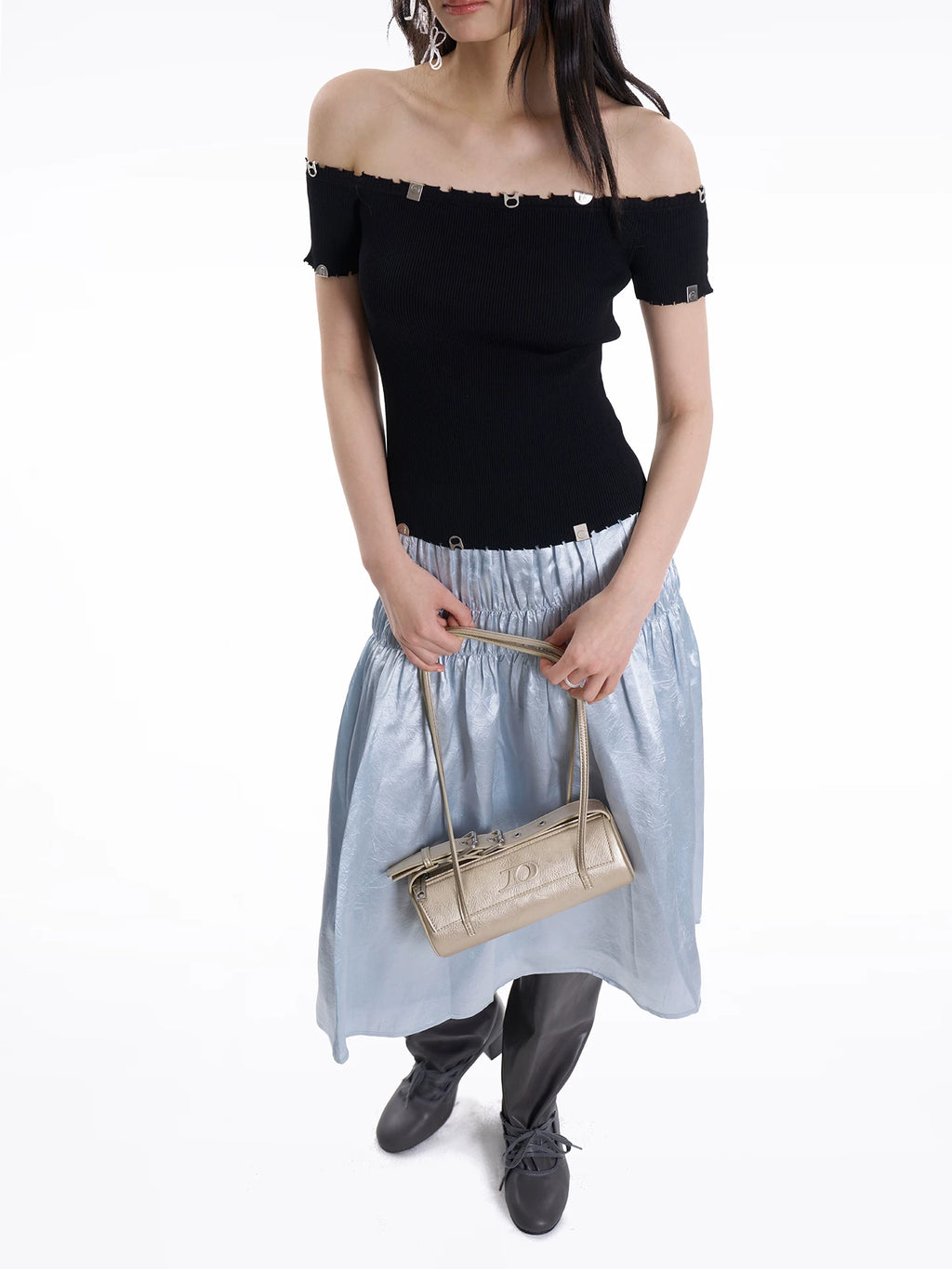 JANDRESS Belt Trim Shoulder Underarm Bag