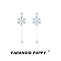 PP Snowflake Pearl Fringed Earrings