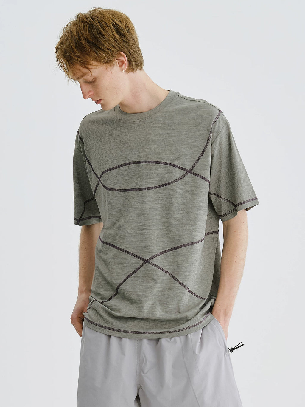 LIVINGTOWN Contrast Color Casual Loose Versatile Tee