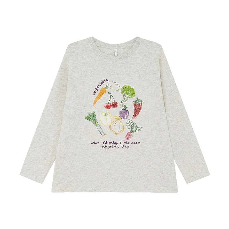 Kano Fun Graffiti Vegetable Print Long Sleeve
