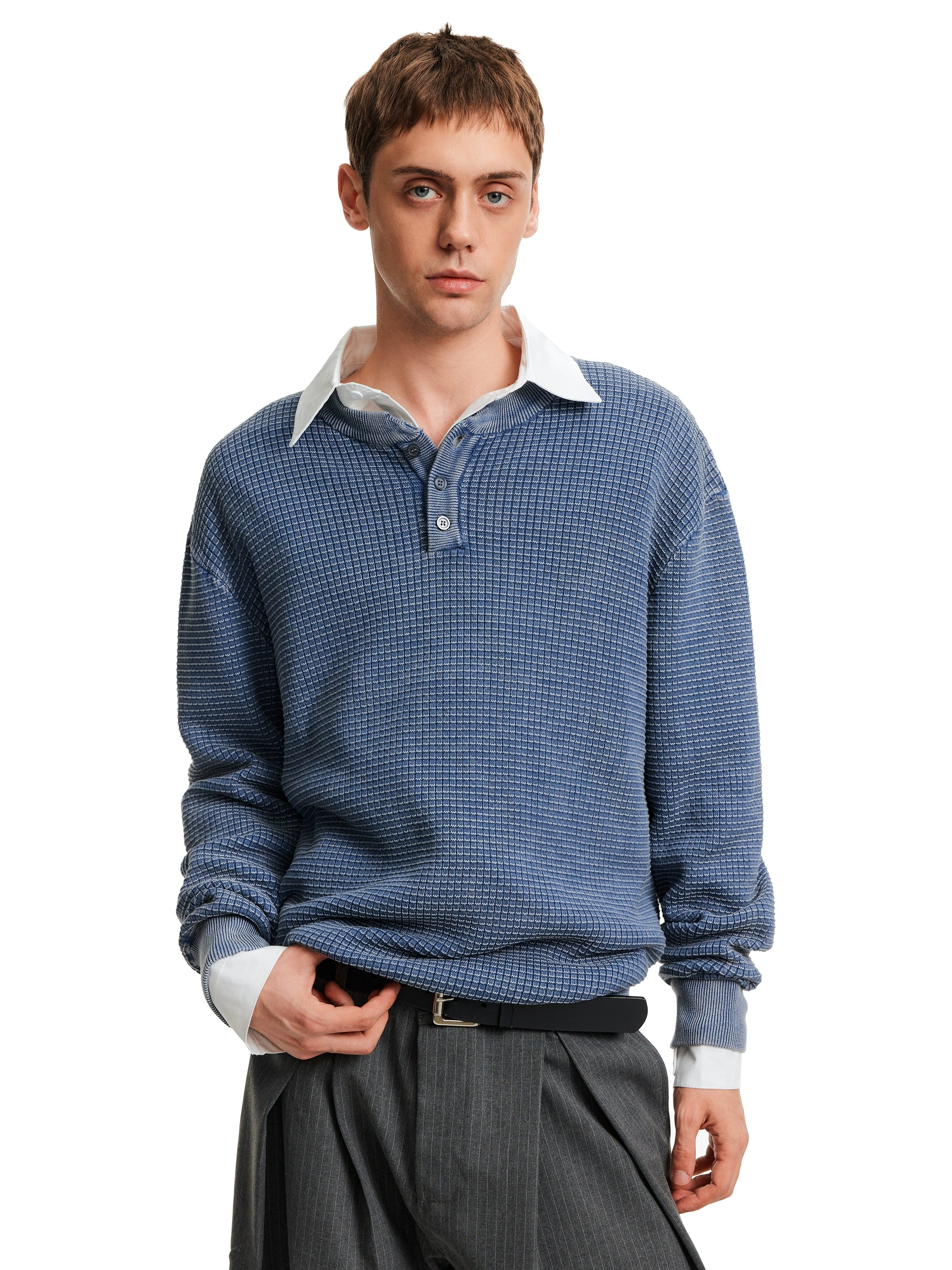 MADWITCH Vintage Waffle Knitted Sweater