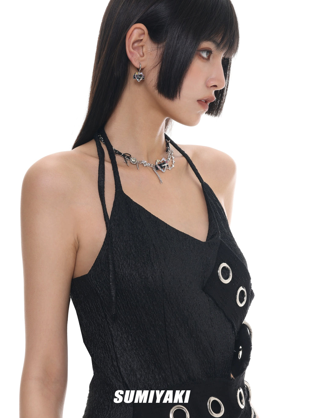 SUMIYAKI Punk Love Leather Necklace