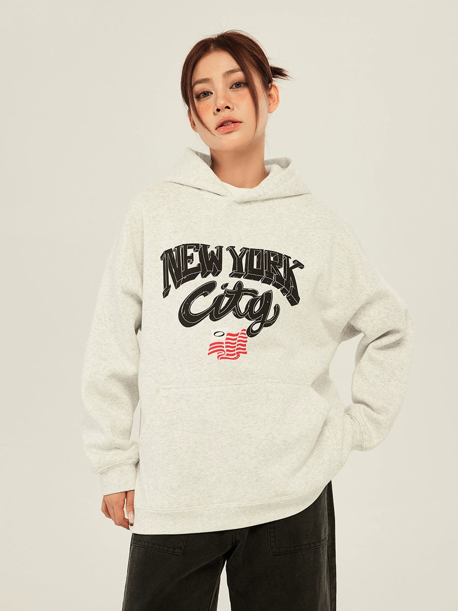 SOSE Vintage Hooded Suede Print Sweater