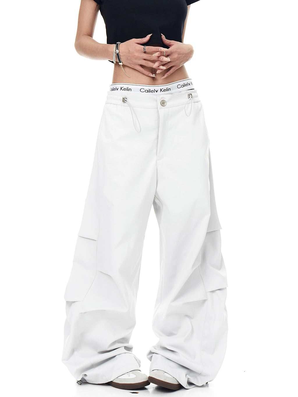 BLACKLISTS Pleated Quick-drying Tooling Narrow Scimitar Pants