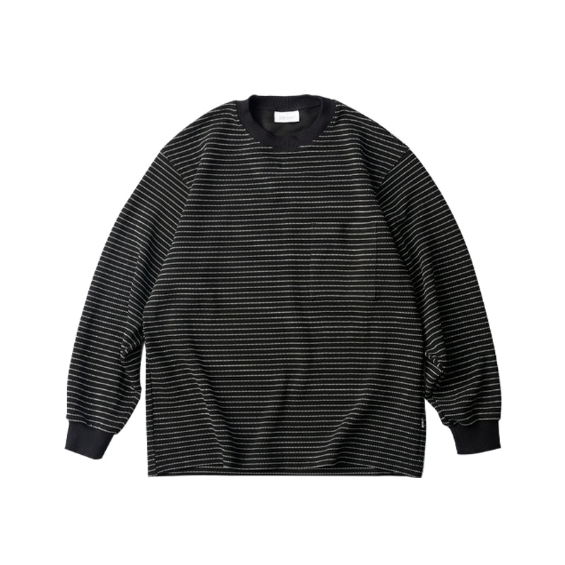 NUMBERSALT Casual Vintage Trend Loose Striped Long Sleeve