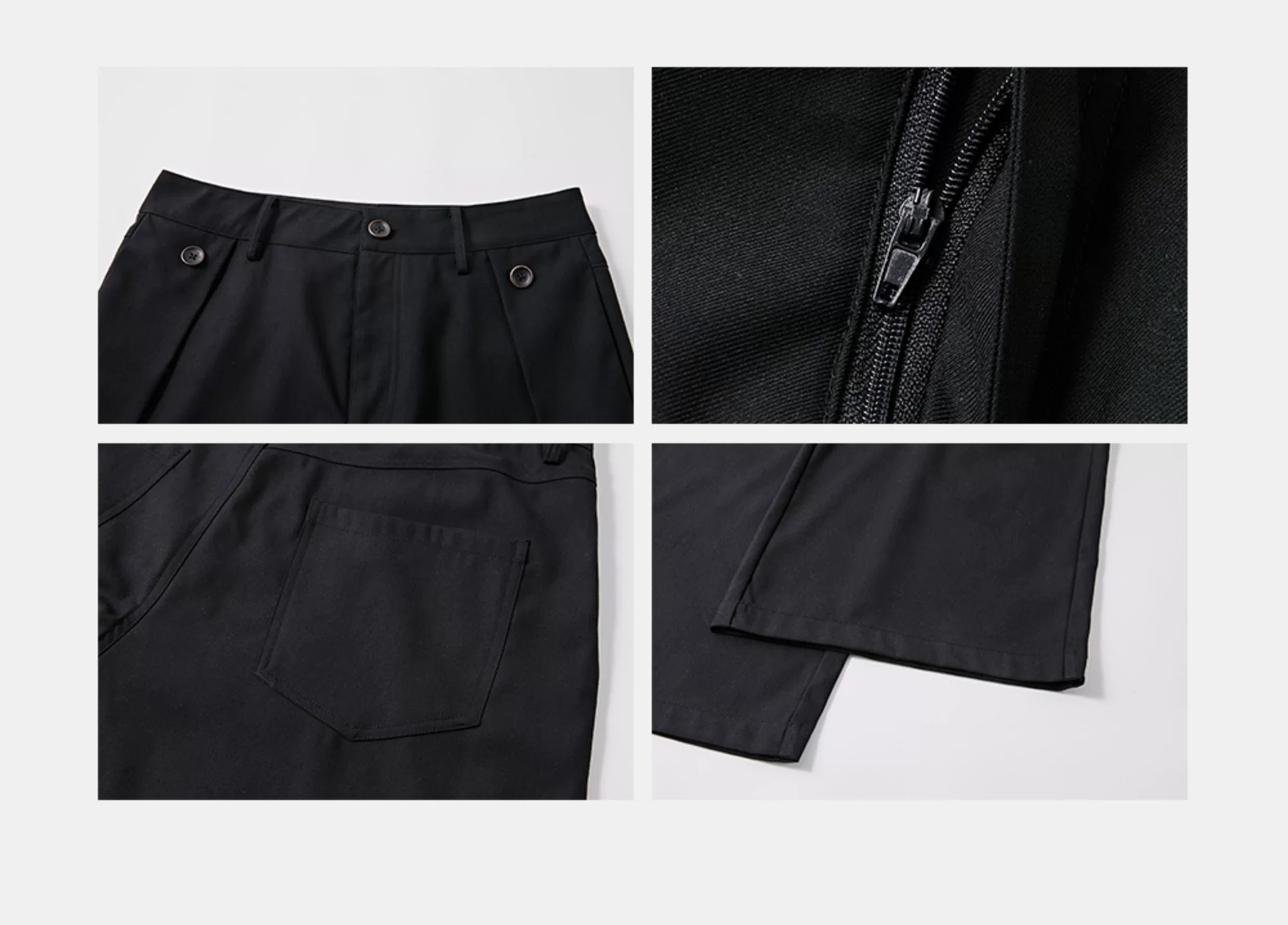 KREATE Flanged Casual Loose A-shaped Trousers