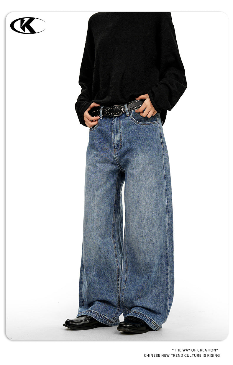 11KN Retro Straight Loose Wide Leg Jeans