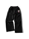 FTS Vintage Sport Embroidery Badge Loose Knitted Sweatpants