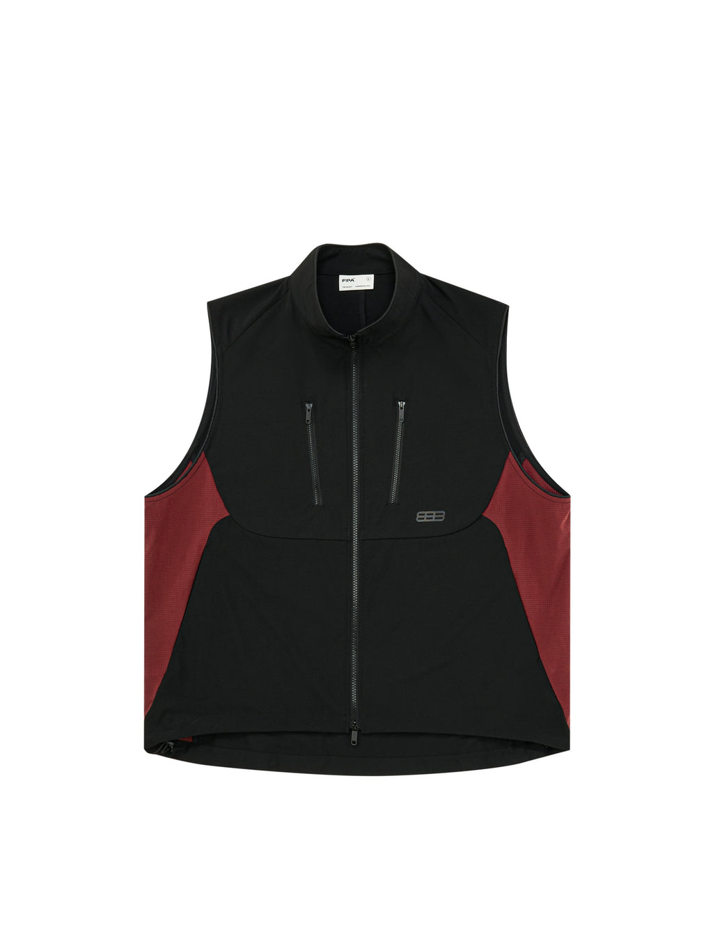 FPA Casual Contrasting Color Loose Stand-neck Sports Vest
